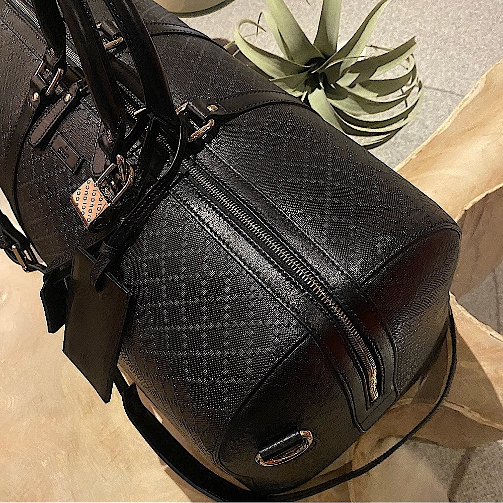 🔥Gucci Diamanté Leather Duffle - Picture 11 of 17